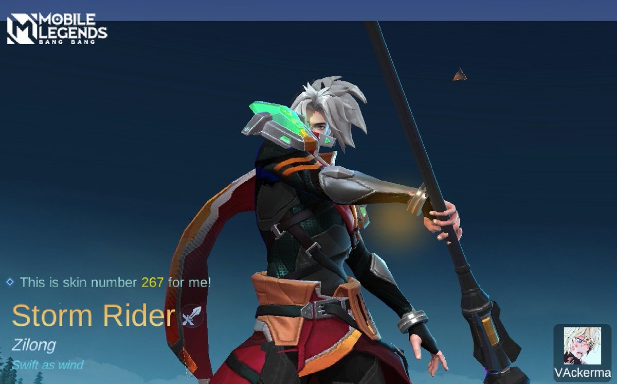 avaakids's tweet photo. I just obtained a new skin Storm Rider in Mobile Legends: Bang Bang! Let's face off against the world's best MOBA players together! 
https://t.co/SOvnTzBlWo https://t.co/q7U5dUtMRN