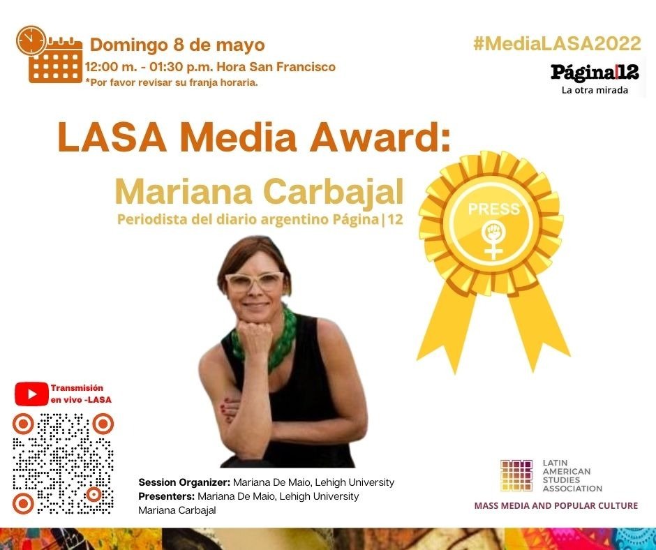 This is happening today #LASA2022 #MediaLASA2022 <a href="/Marian_Carbajal/">Mariana Carbajal</a>