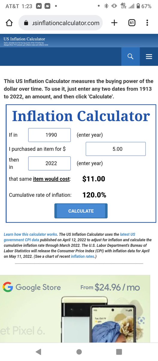 Tesetherapper's tweet photo. @JENNontheRocks_ $5 in the 90s was the equivalent of $11 today....which is the reason people call inflation the "Silent tax on poor people" https://t.co/1VW3DjxpBS