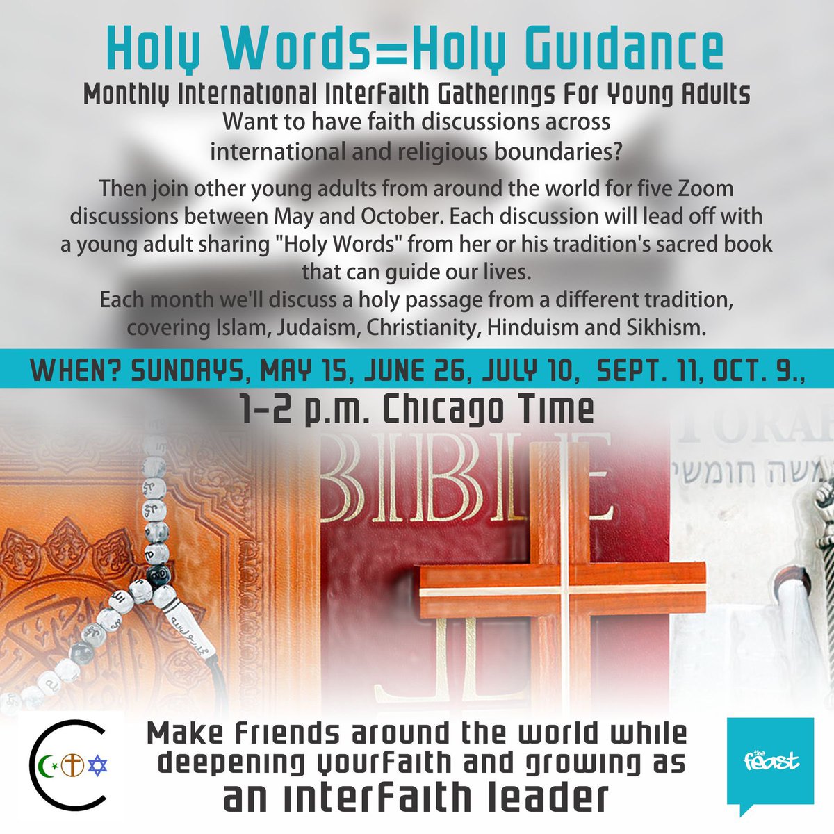 brostcsv's tweet photo. One week till the beginning of the exciting Holy Words international zoom series sponsored by @COACPeace and @TheFeastProject, UK. Spread the word to young adults interested in international, interfaith connections. coacpeace@gmail.com for a link. @CampusMinSVHS @ViatorianUSA https://t.co/CiBQ7mmH1J