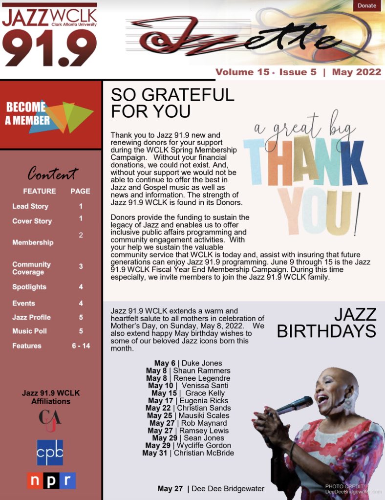 Jazz919WCLKatl's tweet photo. #Jazzette #May #WCLK #Jazzness *reads* 👉 https://t.co/PGwU4xyZUa #RT https://t.co/sW1rdz9jOq