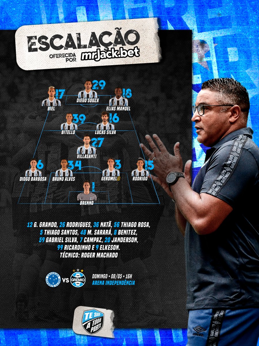 Grêmio FBPA on X: 📋ESCALAÇÃO DO TRICOLOR! 🇪🇪 #GRExCAX #Gauchão2022  #PeloGrêmioComOGrêmio  / X