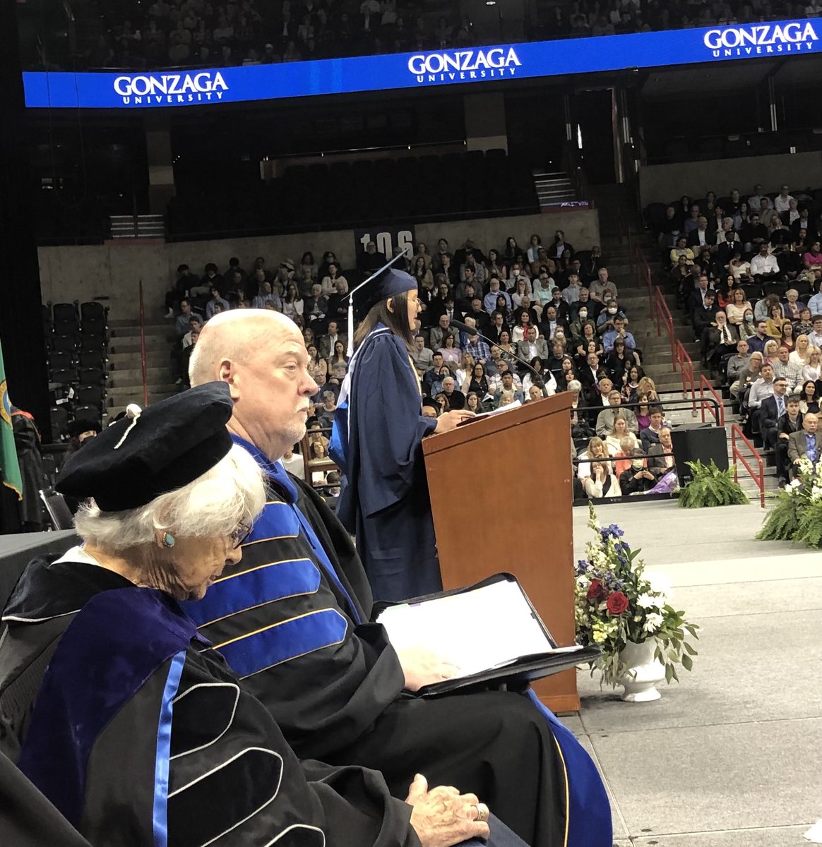 So proud of our undergrad student commencement speaker Charlotte Low. Congrats to all of our 2022 grads! You are a big deal!! #gonzagagraduation