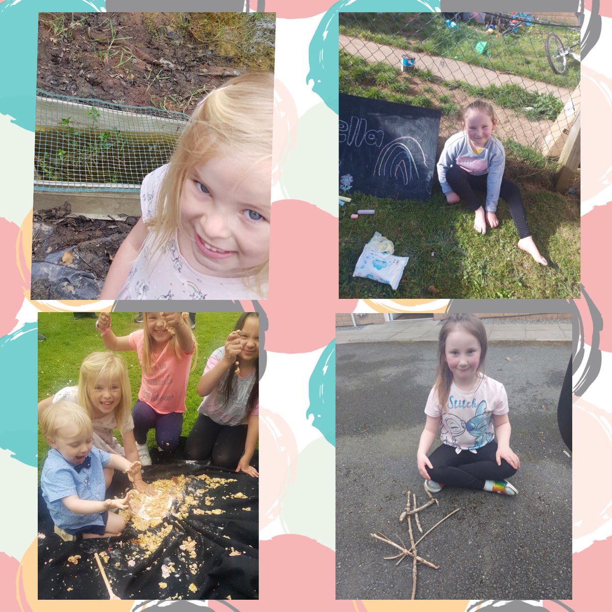 Year1PDCS's tweet photo. So lovely to see Yr1 getting outside in the sunshine for their homework challenges. Picnics, mini beast hunts, outdoor art, hide and seek and more! #LetsGetOutside #FamilyFun #GwaithCartref https://t.co/p5L66sPoZB