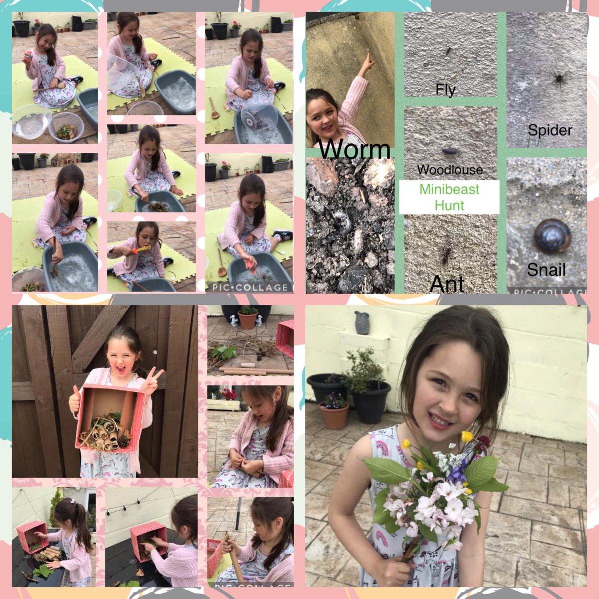 Year1PDCS's tweet photo. So lovely to see Yr1 getting outside in the sunshine for their homework challenges. Picnics, mini beast hunts, outdoor art, hide and seek and more! #LetsGetOutside #FamilyFun #GwaithCartref https://t.co/p5L66sPoZB