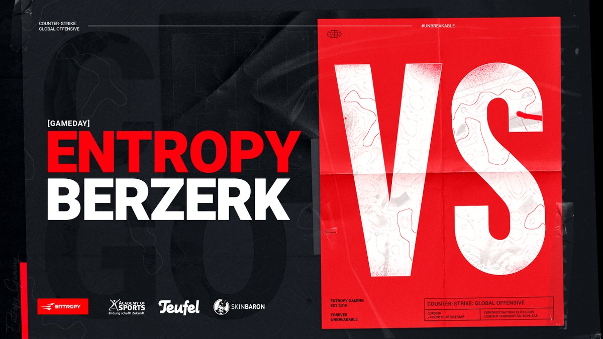 GLEICH ZÄHLT'S!
Im zweiten Match der Relegation treffen wir heute auf Berzerk - zwei Mapsiege trennen uns vom Aufstieg in die erste Division der ESL Meisterschaft!

🕐 Soon
🔴 twitch.tv/99damage

#unbreakable | #ESLMby99DMG