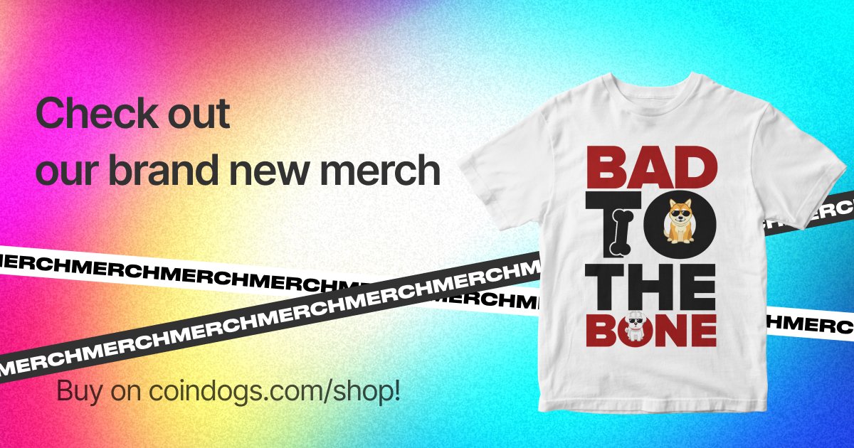 CoinDogs's tweet photo. Bad To The Bone. 
A stylish phrase for your stuff. The design is in a stylish font with cool dogs.
https://t.co/hlQxoGwpIk
#merch #stylish #desing https://t.co/cI01zAhxxf