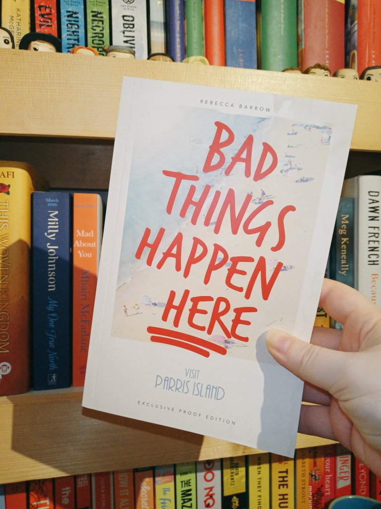 DiaryDifference's tweet photo. Thank you @HotKeyBooksYA and @rebeccakbarrow for the exclusive proof edition of "Bad Things Happen Here". Coming out on 28th June, don't miss it! 💞 #BadThingsHappenHere #RebeccaBarrow #HotKeyBooks https://t.co/3WDbxFqkNm
