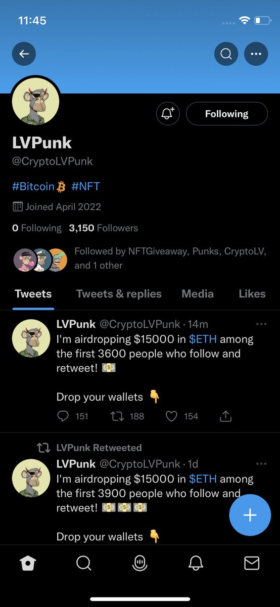 JudeMecham's tweet photo. @CryptoLVPunk @MetaNFTPunk Here is my wallet 0x8426dfdc5Ed19f3E62c3e256e897273047CE26Dd https://t.co/Bqn60Qr3Tc
