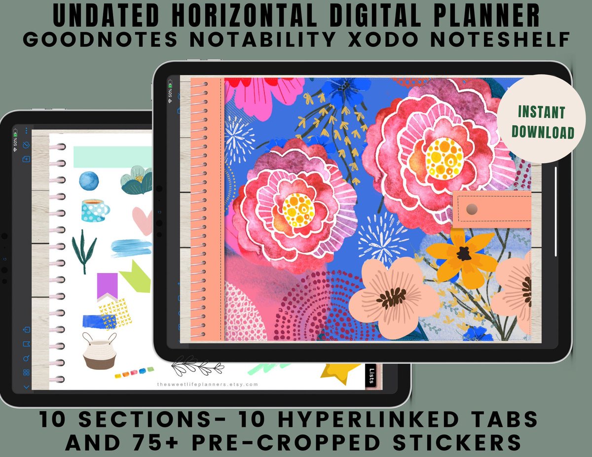 saffronsoda's tweet photo. Excited to share the latest addition to my #etsy shop: Colorful UNDATED Horizontal Digital Life Planner 60 Stickers Abstract Florals Minimal Design for Goodnotes Notability Noteshelf Xodo etc #rainbow #anniversary #digitalplanneripad #goodnotesplanner https://t.co/OPYs3OgVgn https://t.co/9KaSUbNrMi
