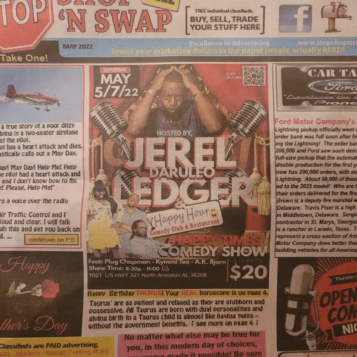 kymmi_tea's tweet image. Front page of the #swapnshop in #AnnistonAL #mamaimadeit gone be a hh name #comedienne #nextyear