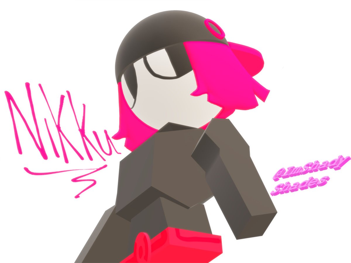 ImShadyShades's tweet photo. and here's a shot of #Nikku from a different angle and light that I really liked
#Hotline024
#MSPaint3D #3D https://t.co/ZTCzd7yj48