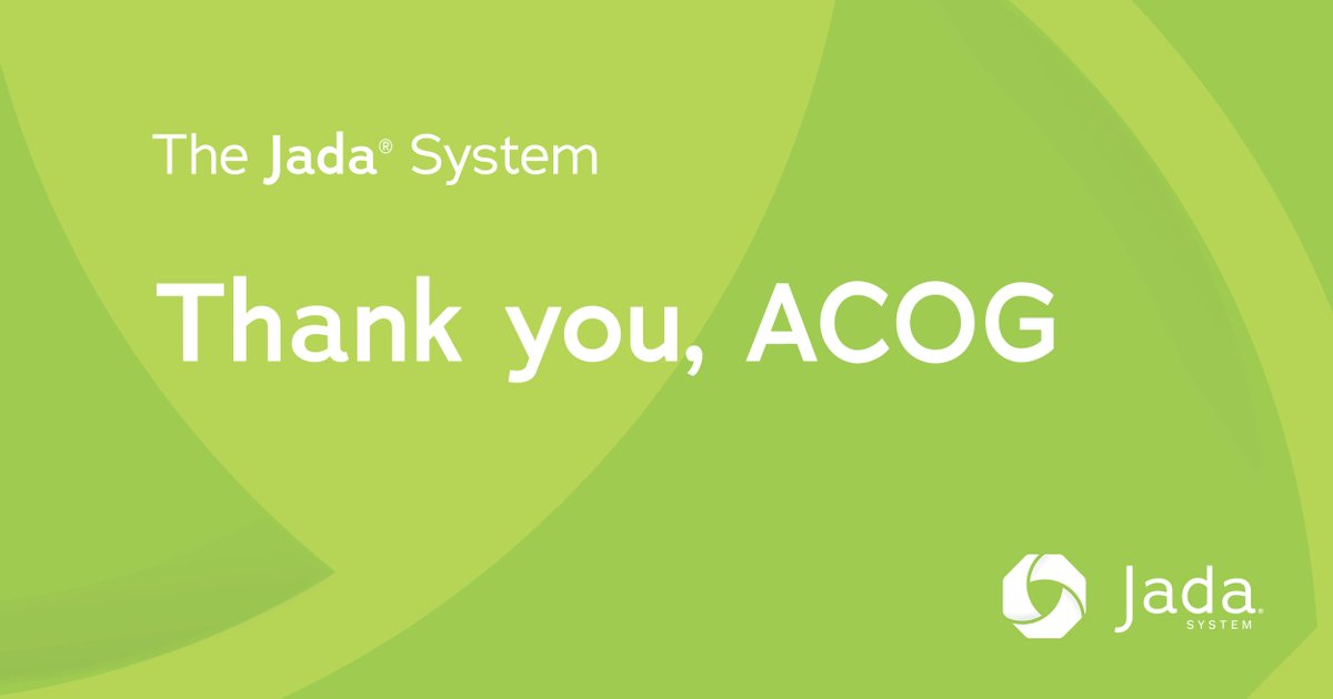 JadaSystem's tweet image. Thank you to everyone who connected with us at #ACOG2022 in San Diego and to the congress for another successful and inspiring annual meeting.