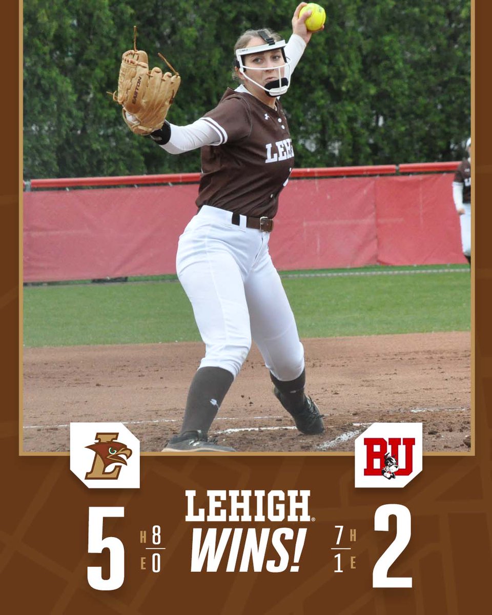 6️⃣ Patriot League series.
6️⃣ Patriot League series wins.

A solid outing from Katelyn Young and 5 RBIs from Jaelynn Chesson give Lehigh the series-clinching win at BU.

Back to Boston for the PLT beginning Thursday.