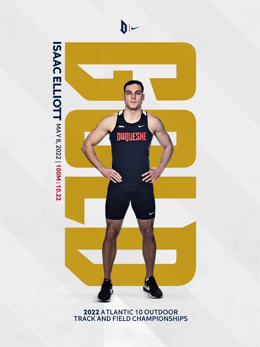🏆 Isaac Elliott breaks the <a href="/atlantic10/">Atlantic 10 Conference</a> record and wins the 100M finals! 

🥇 𝟏𝟎𝟎𝐌: 10.22
✅ New Atlantic 10 Conference Record
✅ New School Record
✅ Personal Best

#GoDukes | #A10OTF