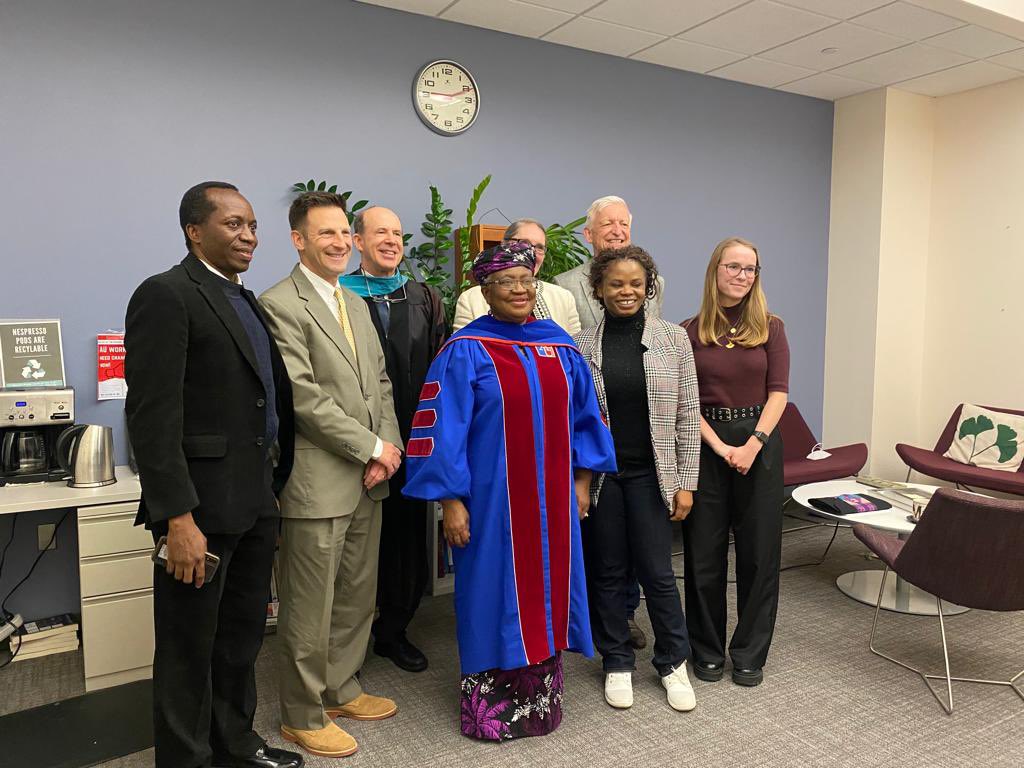 Honored to be the Commencement speaker at the American University School of International Service &amp; Honorary Doctorate awardee. Spoke
on “Waging Peace: A new Multilateralism”. With President <a href="/SylviaBurwell/">Sylvia M. Burwell</a>, Faculty working on trade &amp; on Africa and student awardees.<a href="/AmericanU/">American University</a>