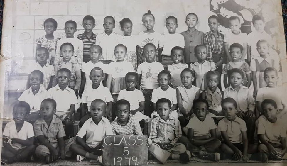 mkainerugaba's tweet photo. Look for Muhoozi Kainerugaba in this photo of my class from Kampala Kindergarten in 1979. Those were the terrible days of instability and terror in Uganda. We thank Almighty God that He liberated us! https://t.co/dBOtOH4ixg