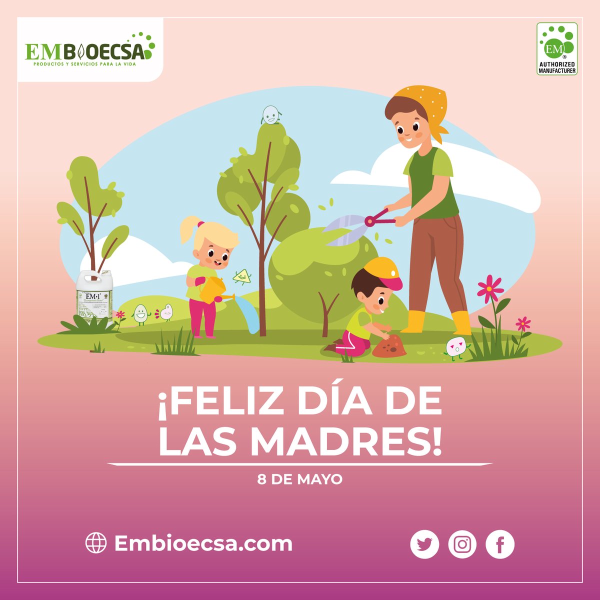 embioecsa's tweet photo. ¡Embioecsa les desea un Feliz Día de las Madres! 👩👵🌹💚
#DíaDeLaMadre #díadelamadre2022 https://t.co/h47UQNuDvV