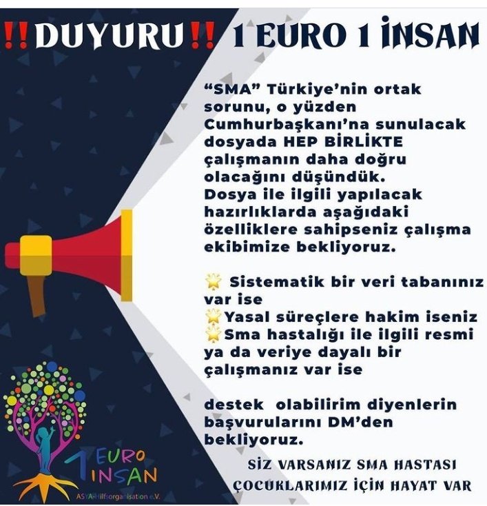 FTulzehra's tweet photo. DUYURU!!

SMA'lı Bebekler Ve Zolgensma İlacı İçin Cumhurbaşkanımızla yüzyüze  görüşme yapılacaktır.!

Post 👇

Gerekli Bilğileri Bıraktığım Linki Tıklayarak Öğrenebilirsiniz.👇

https://t.co/7hv6jPJ2Df

#Bitcoin #Eurovision #yenikapı Güldür Güldür #BJKvsFB https://t.co/75Z8wRKT7m