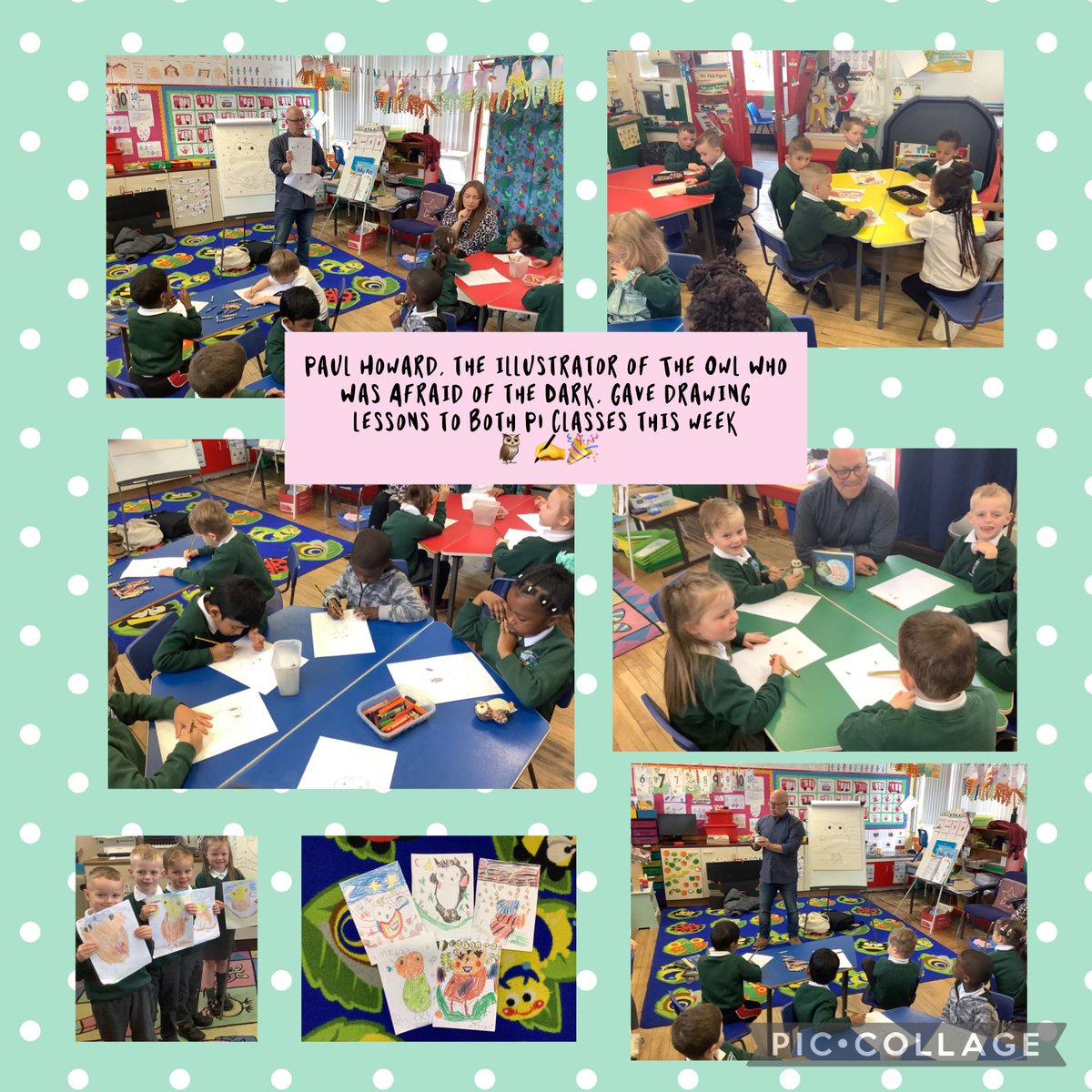 Thank you so much to <a href="/paulhoward20/">Paul Howard</a> for giving brilliant drawing lessons to both P1 classes! 😀 Paul Howard illustrated the well-known children’s book The Owl Who Was Afraid of the Dark 🦉