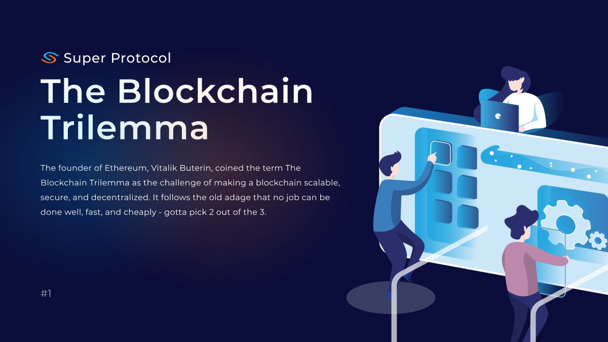 super__protocol's tweet photo. Today is Sunday, Supers! Which means that it is time for education 🎓
💥 Here’s the new Educational Card. Today, we’re exploring Blockchain Trilemma.
👁 Check it and let’s discuss it in our community
#SundayLearnDay #SuperProtocol https://t.co/J25BqqB1sZ