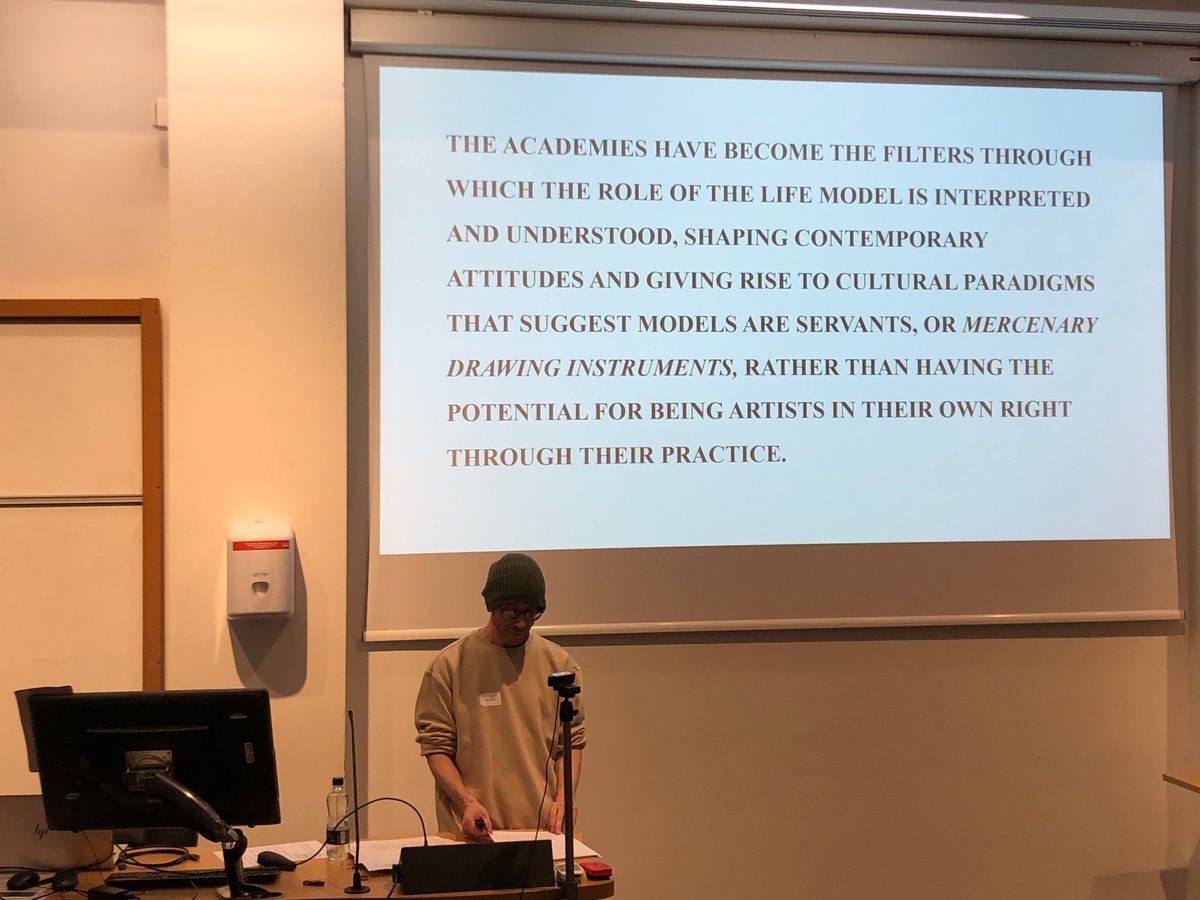 Kent_Aesthetics's tweet photo. A wonderful lecture by Anna Pakes kicked off our symposium on the Life Model yesterday, followed by an inspiring talk by Dominic Blake: https://t.co/PIvvXmCWp6