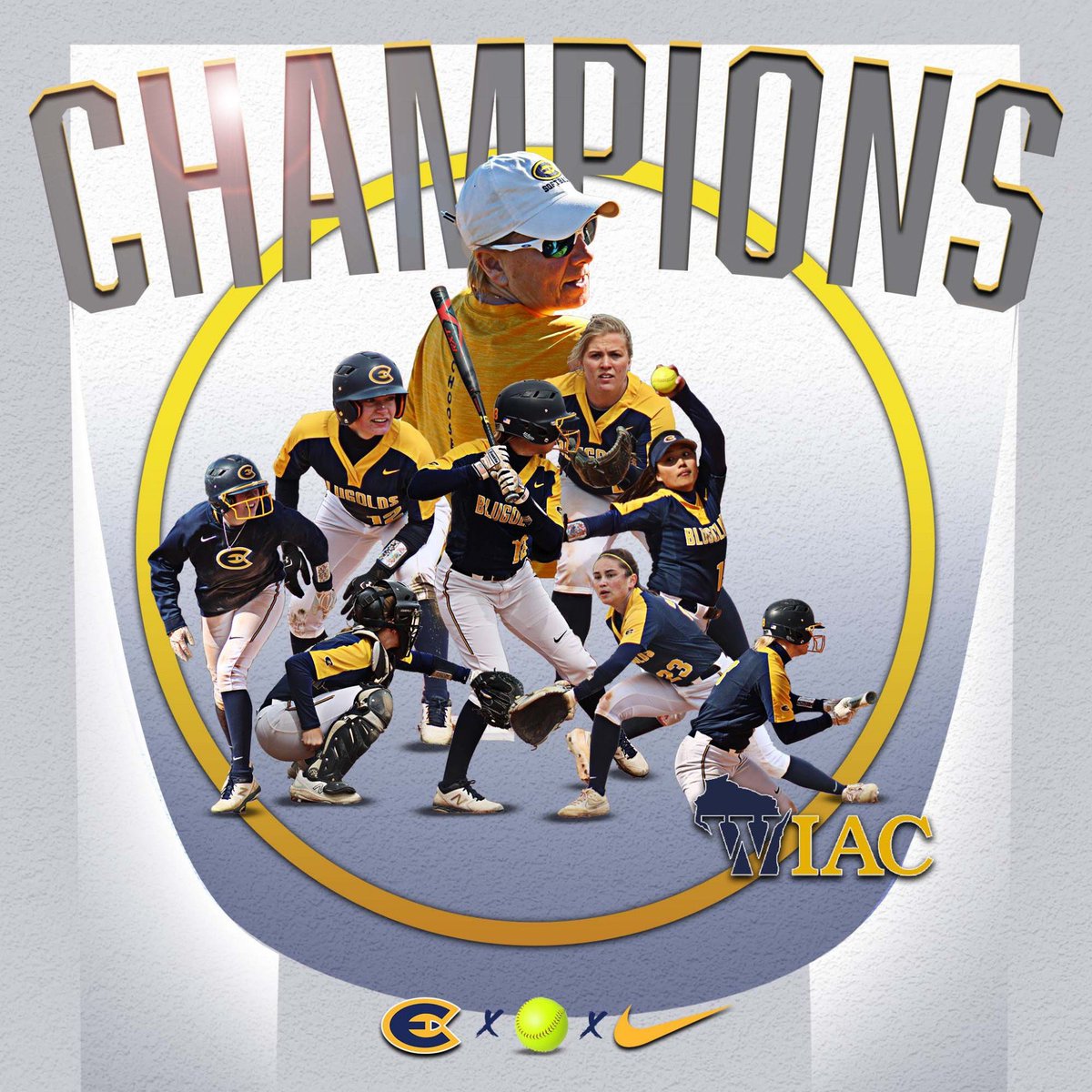 Congrats <a href="/UWECSoftball/">Blugold Softball</a>, WIAC Champs!  🏆 #rollgolds #notdoneyet