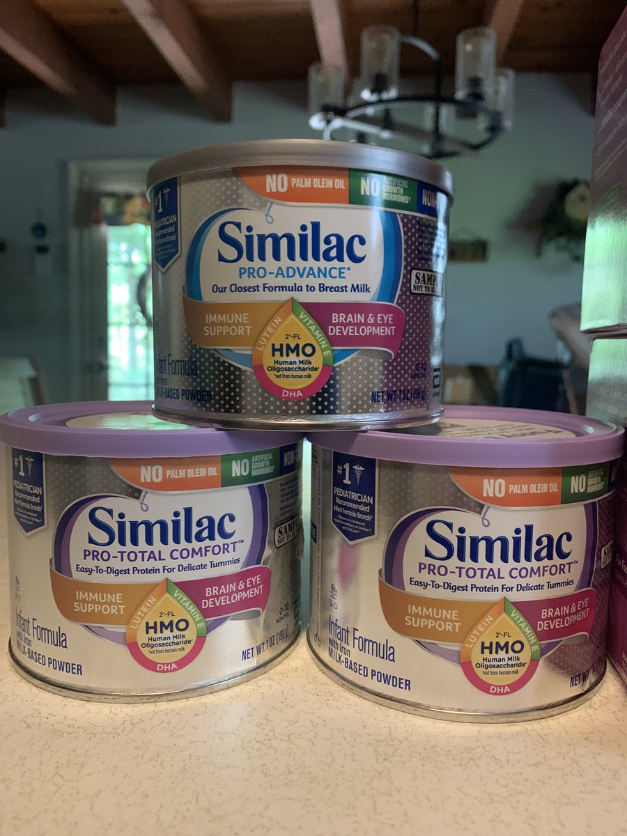 BranBallinger's tweet photo. To anyone looking for Similac, I have the samples pictured below that I don’t plan to ever use. If you want them, just let me know. Similac pro advance and total comfort, alimentum. https://t.co/dbHJ7YH8Lo