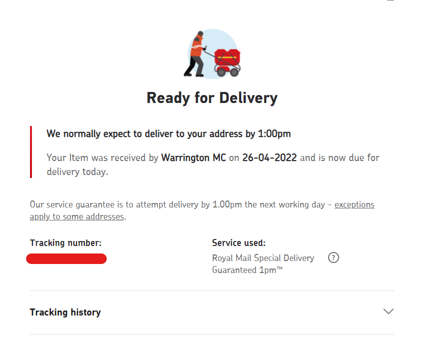 nard_the's tweet photo. @RoyalMail @RoyalMailHelp - If this was your passports which had been sent by Special Next Day, Signed For Delivery, would you be ok with it sat in Warrington Mail Centre for 2 weeks? Is this lost? Will we make it on holiday?

@TheSun https://t.co/GZFn2K80QE