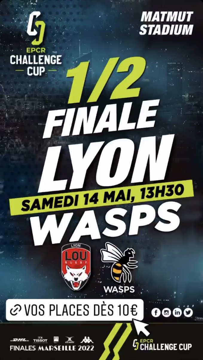 BricePuthod's tweet photo. Rendez-vous samedi ! On compte sur vous ! Le Matmut stadium de Gerland doit être comble et en 🔥 ❤️🖤 #teamLOU #roadtomarseille @LeLOURugby https://t.co/xjlHffsSnU