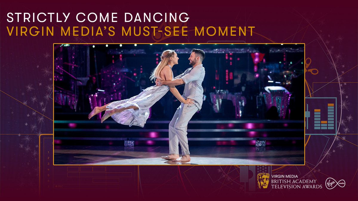 BAFTA's tweet photo. Your @VirginMedia #MustSeeMoment is @bbcstrictly! 🌟 #VirginMediaBAFTAs https://t.co/IOipEmMVvm