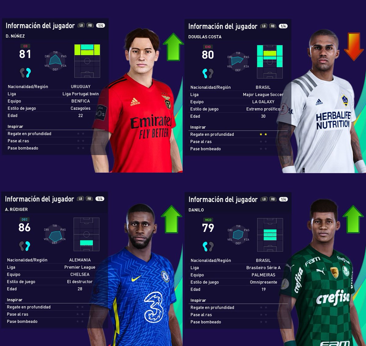 LatinPatch's tweet photo. ♥NUEVA ACTUALIZACION♥

-Update 08/04 

https://t.co/32GXc38q1p

+Fichajes
+Update de Stats

En Nuestro Discord pueden encontrar tanto 
el Parche como la Actualizacion de Hoy ♥

#LatinPatch #pes21 #pc @EditemosPES #parche
#messi #palmeiras #realmadrid #champions #pes #vinicius https://t.co/Gw3MbVKHSf