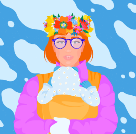 NFT_CuratorM's tweet photo. @BossBeautiesNFT @veecon @jodi_nft @sstolzenbach Wow, this is amazing!! :D VeeCon is a dream - would love to go to feel the energy and enthusiasm there! 

Posting a picture, not of my own Boss Beauty but of the one on my wish list. I feel like this caregiver could be me. She looks kind of tired, but trying her best 😅 https://t.co/3uVGsoIfdy