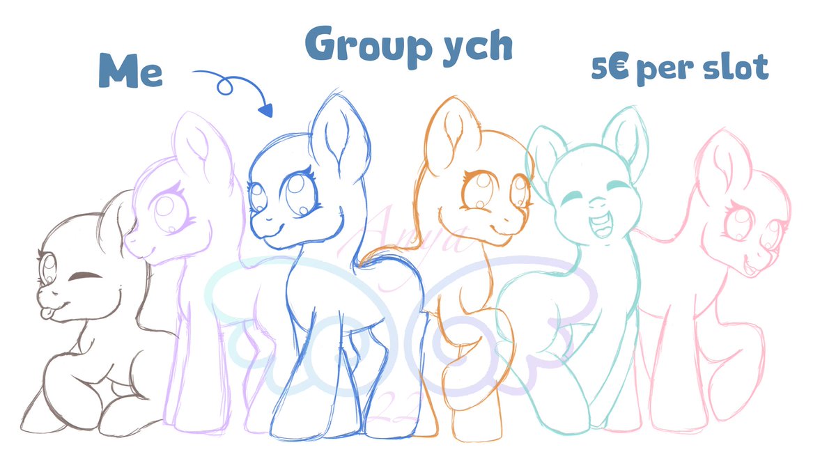 _cottoniim's tweet photo. 🌈 My Little Pony group ych 🌈

- 5€ per slot
- Paypal or bizum only
- I wont start until all the slots are closed
- Open slots: Purple, brown, orange, green and pink
- Pegasi, unicorn and alicorn are welcome
- Dm or comment here with the color of the slot you want! https://t.co/5ieCEiFtpt