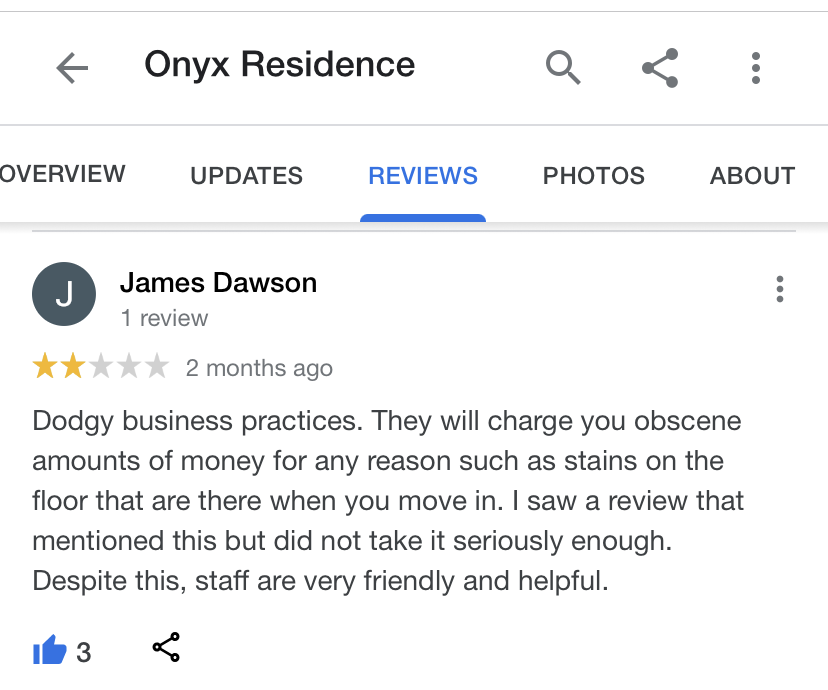 James “ Dodgy business practices. They will charge you obscene amounts of money for any reason such as stains on the floor that are there when you move in”

YPP Lettings YPP_Lettings not affiliated with or connected to any similarly-named individuals or brands Castello London