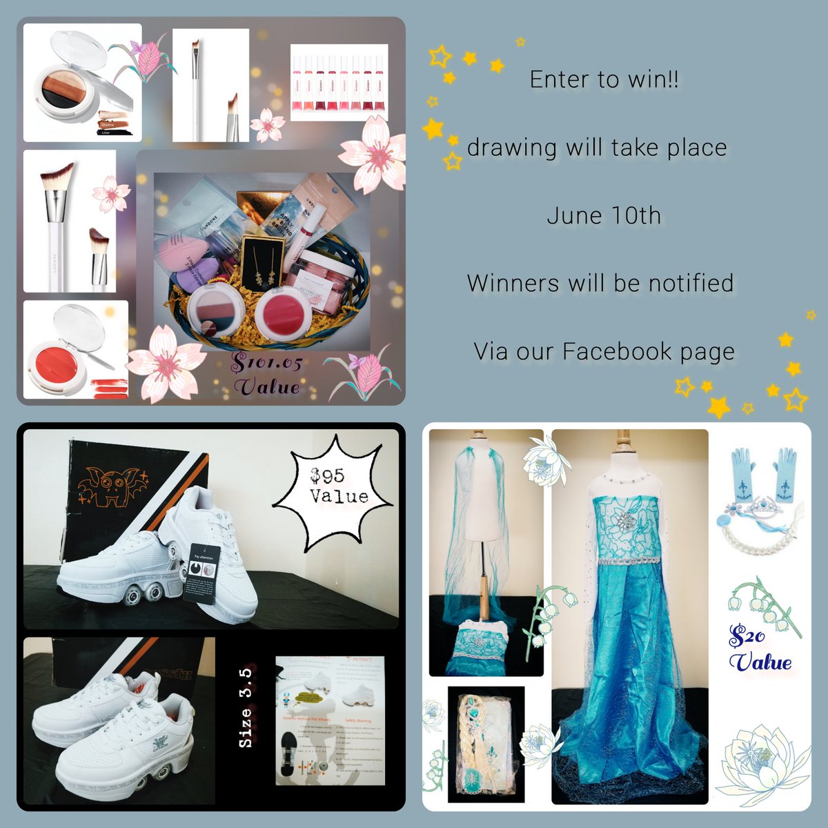 Restorationh0pe's tweet photo. Restoration Hope is sponsoring a prize package for our community!! Winners will be selected at random for each prize category on June 10th 
Submit your entry via https://t.co/NPw2yT5wFf
Like and tag a friend**(each tag will represent one additional entry)

Like page for results! https://t.co/kNOXw3WHPu