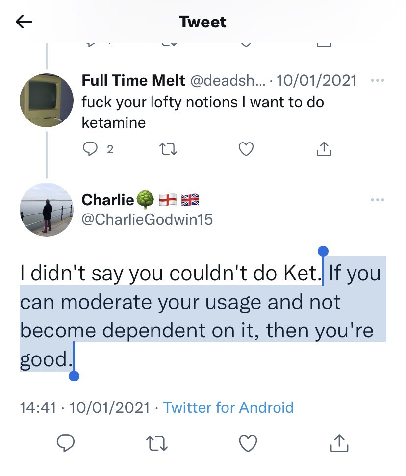 Trent Valley Labour (@trentvalleylab) on Twitter photo The <a href="/GedlingTories/">Gedling Conservatives</a> candidate for the Gedling ward by-election, Charlie Godwin, says of the class A drug
Ketamine “if you can moderate your usage and not become dependant on it, then you’re good”.
<a href="/Tom_Randall/">Tom Randall</a> would you say you still support him?
<a href="/GedlingEye/">Gedling Eye</a> <a href="/nottslive/">NottinghamshireLive</a> The <a href="/GedlingTories/">Gedling Conservatives</a> candidate for the Gedling ward by-election, Charlie Godwin, says of the class A drug
Ketamine “if you can moderate your usage and not become dependant on it, then you’re good”.
<a href="/Tom_Randall/">Tom Randall</a> would you say you still support him?
<a href="/GedlingEye/">Gedling Eye</a> <a href="/nottslive/">NottinghamshireLive</a>