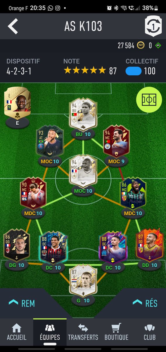 Mehd0u14's tweet photo. On pack Bernardo Silva en Rouges ! Parfait, c etait celui que je voulais. #fut22 #tots22 https://t.co/7NnQRwVsFy