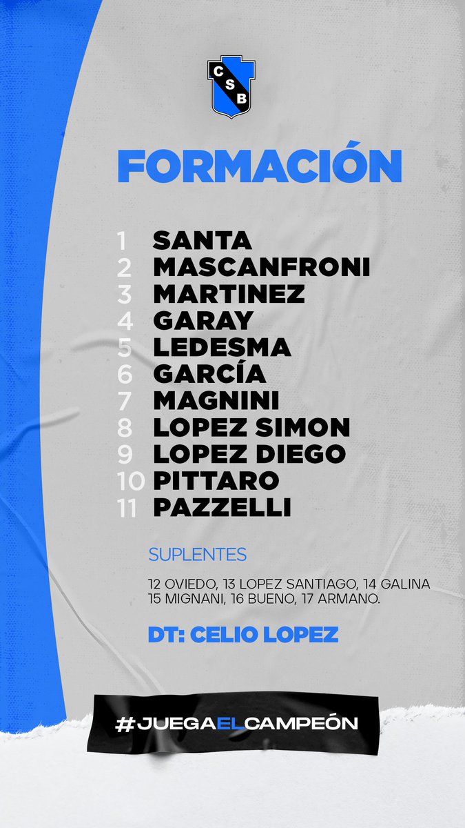 CSBelgrano's tweet photo. Así para el equipo del #Celio hoy ⚽️💙
Vamos con todo💪
#VamosBelgrano #TodoCSB https://t.co/24YfovcMwp
