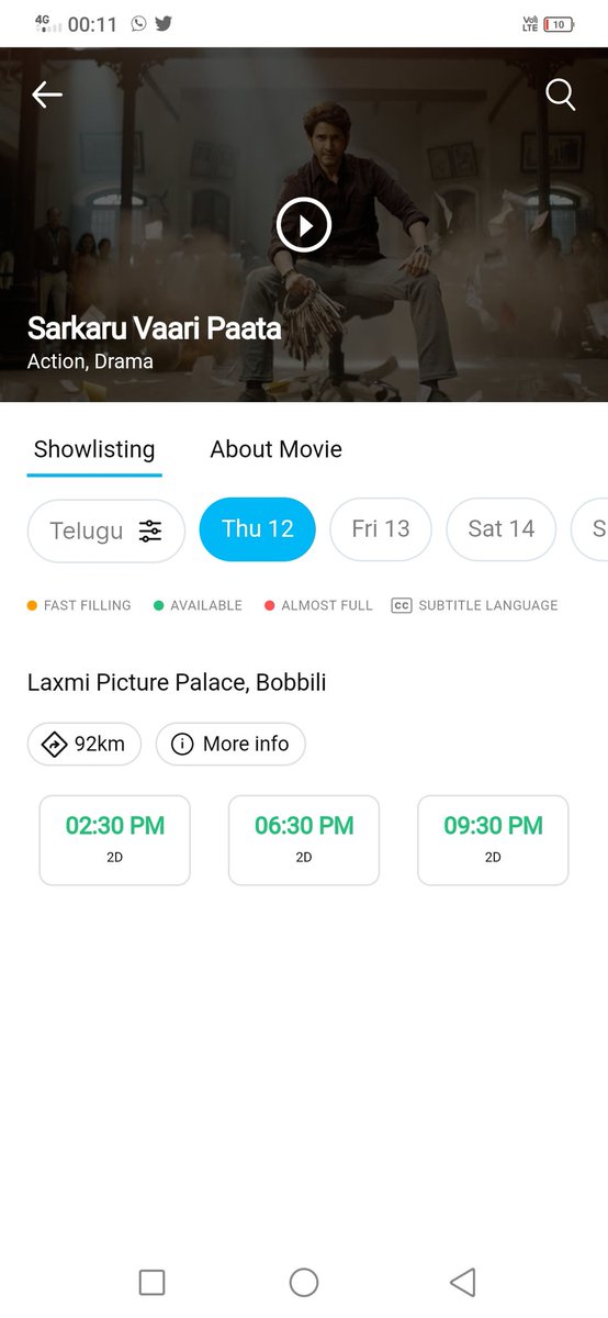 santhoshksk24's tweet photo. #Bobilli Bookings opened in paytm from day1 !! Rates 175/- #SVPMania #SVPOnMay12 https://t.co/NevHlkfPT7