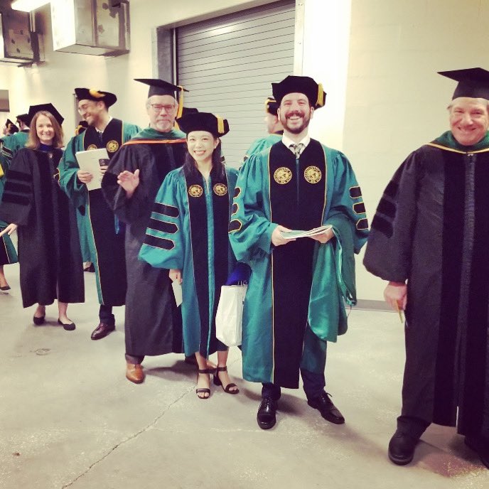usfmcomgrad's tweet photo. Ready to walk across the stage. Happy commencement! #phdgraduate #usfgrad #commencement #doctorate #gobulls #stemgrad https://t.co/nB9MVsVgiV