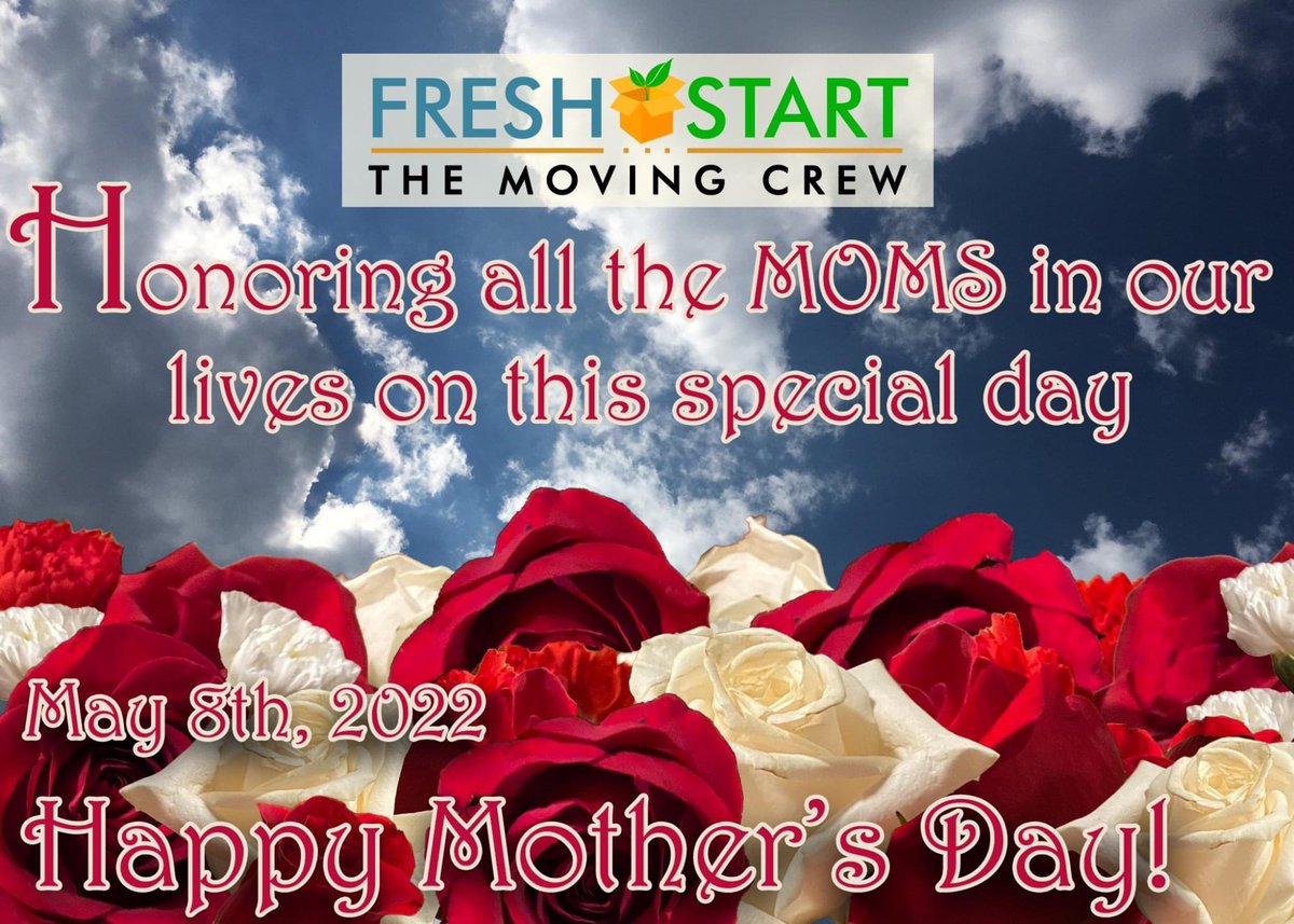 MovingCrew's tweet photo. Happy Mother’s Day from Fresh Start The Moving Crew! https://t.co/uJQNuE1l5J