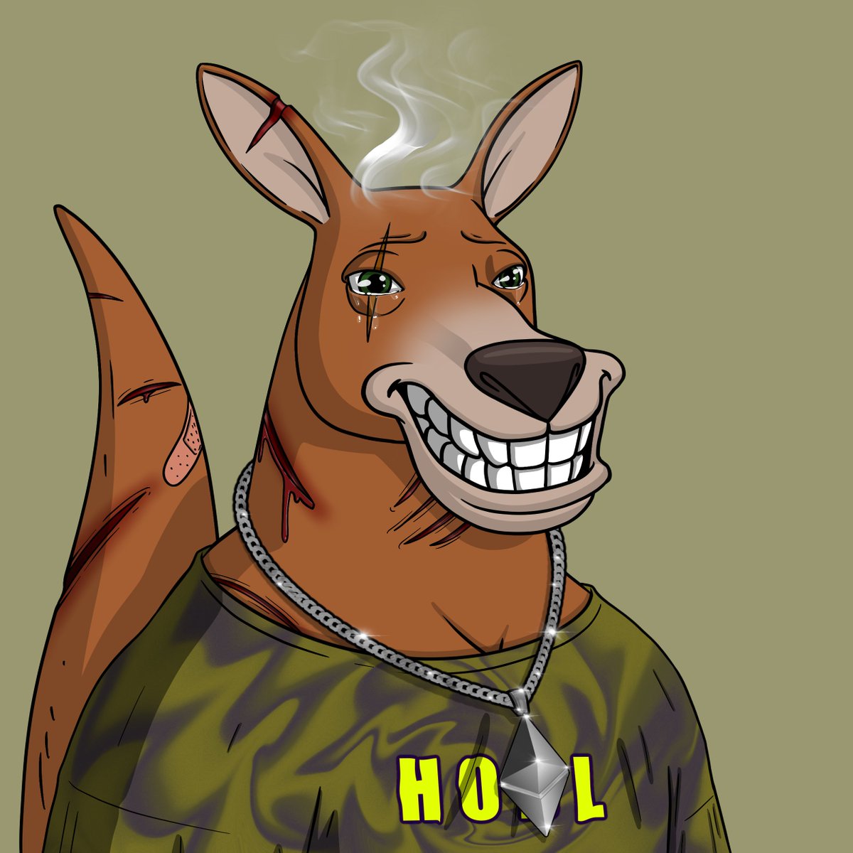 Sneak peek Roo 👀

Relevant to the current crypto &amp; NFT market 🔻😭

Smile through the pain brothers🙃 

#HODL #NFT #NFTcommunity