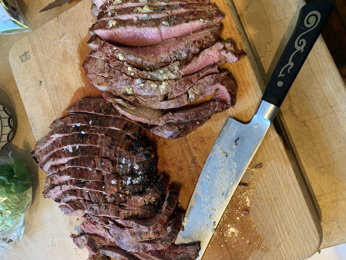BenMakowiecki's tweet photo. Dirty, rosemary & lemon marinaded bavette and reverse seared rump with a charcoal melted garlic butter with local asparagus. #niceandsimple https://t.co/FRu2a4wsFD