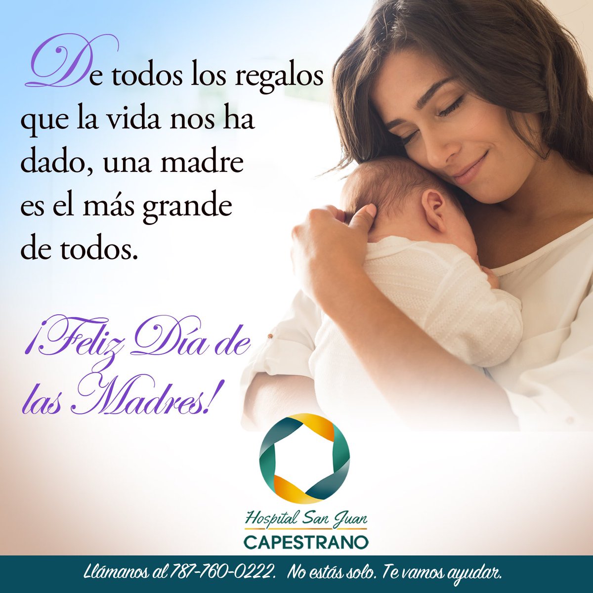HospCapestrano's tweet photo. Muchas felicidades a todas las madres en su día. https://t.co/ewOcTZRDjr