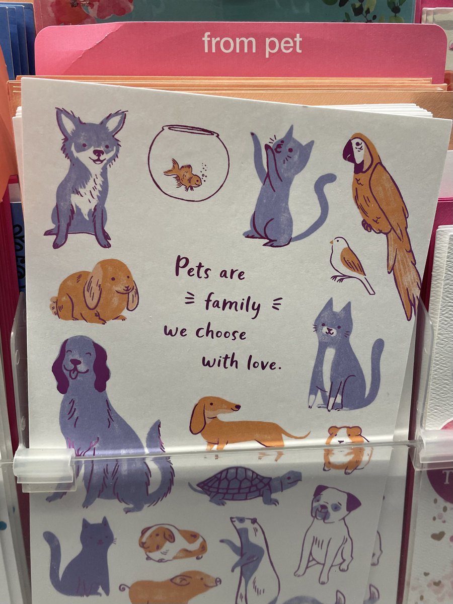 bifferlou's tweet photo. “from pet” / crying a little while thinking about any of our pets sending me a cute greeting card https://t.co/4jEw2KBGcl