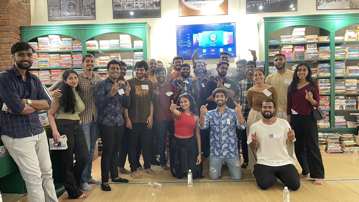 gokul_it_is's tweet photo. ChennaYAY! Our first #web3 meetup in Chennai🚀 
Great work #metastart 
#vanakkamweb3 was Litt🔥
Looking forward for many more #phuckyuall moments https://t.co/thxAIlqD23