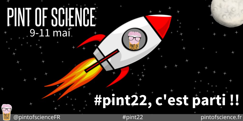 🤩ÇA Y EST ! #pint22 commence aujourd'hui !🥳

On vous retrouve à partir de ce soir et jusqu'à mercredi soir dans 34 villes de France !

Si vous n'avez pas encore votre ticket c'est ici pintofscience.fr
