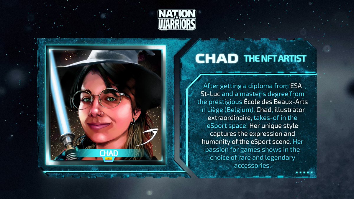 NationWarriors_'s tweet photo. Great projects need passionate designers who love what they draw 🙏

That's why Nation Warriors trusted @Chadbfr to draw our NFTs ⚡️

We are happy to work with such a talented person ❤️

This is just the beginning of our adventure 🔥 https://t.co/QWu9Cu41nR