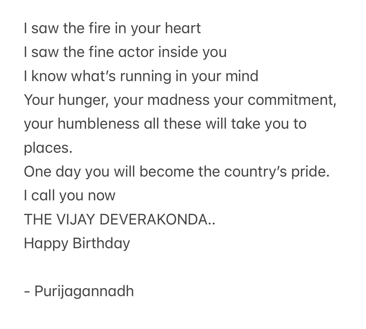 PuriConnects's tweet photo. #HBDVijayDeverakonda @TheDeverakonda ❤️

- #PuriJagannadh https://t.co/YMmlzgDuA2